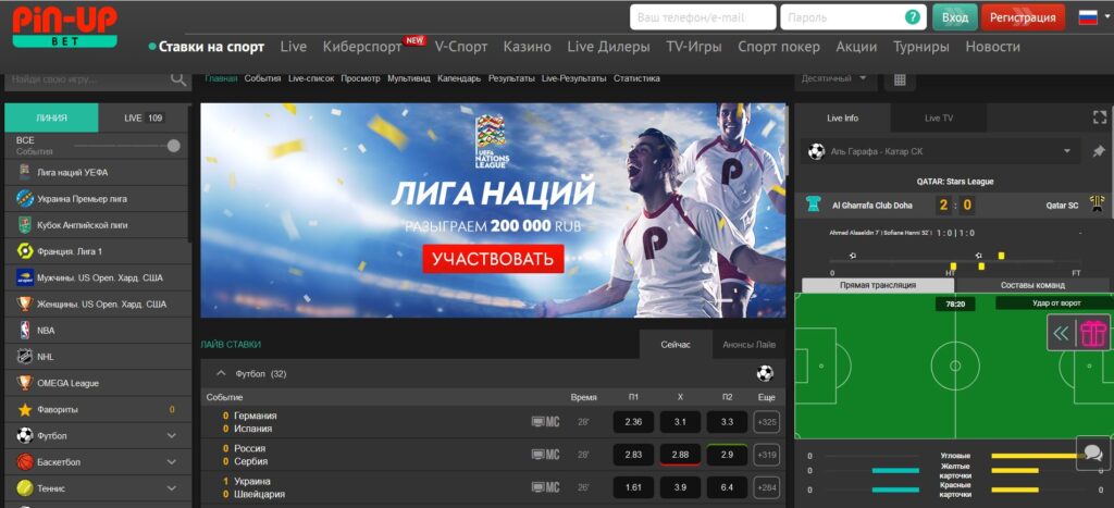 Пин Ап Бет - Ставки на спорт онлайн